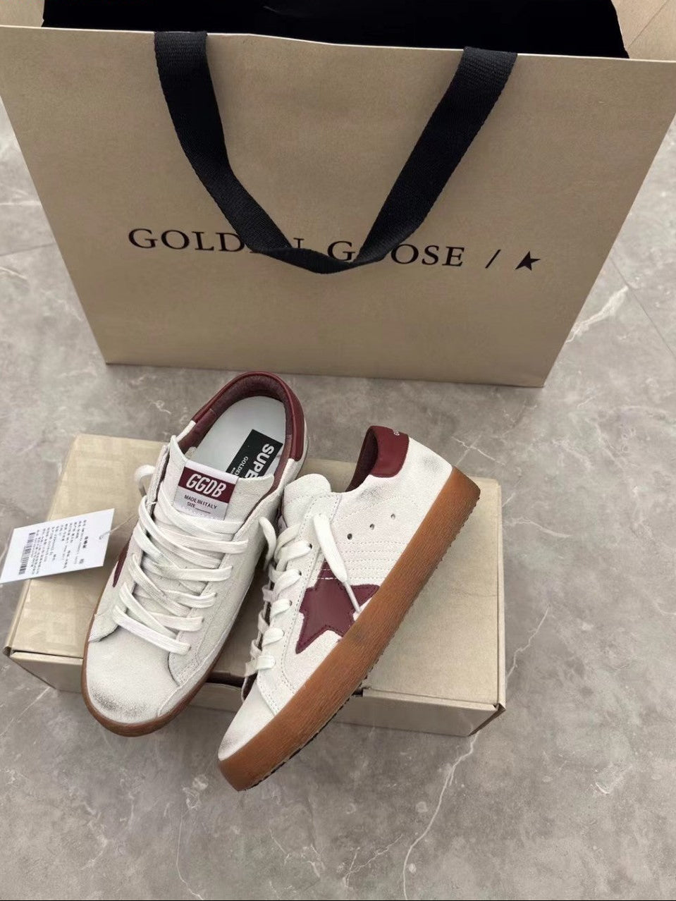 GDGS Superstar Red White Gum Sole