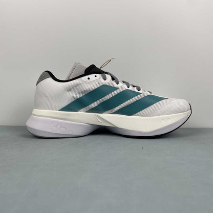 Adizero Boston 13 White Cyan Black