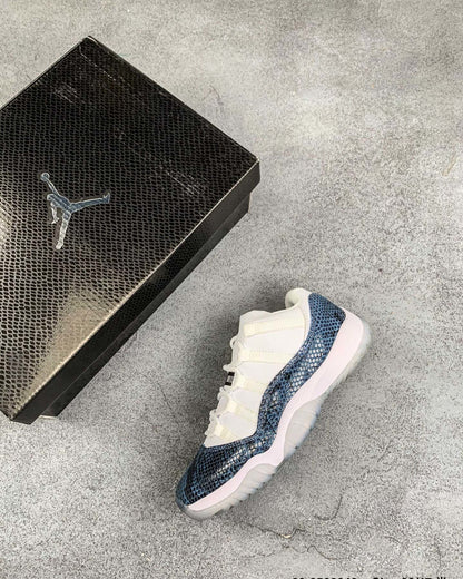 AJ11 Snake Blue