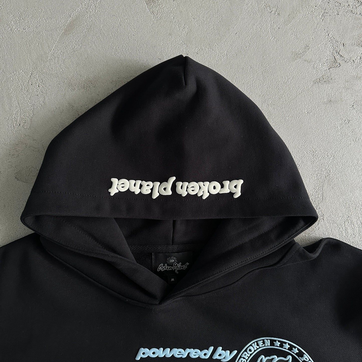 sky walking hoodie -black