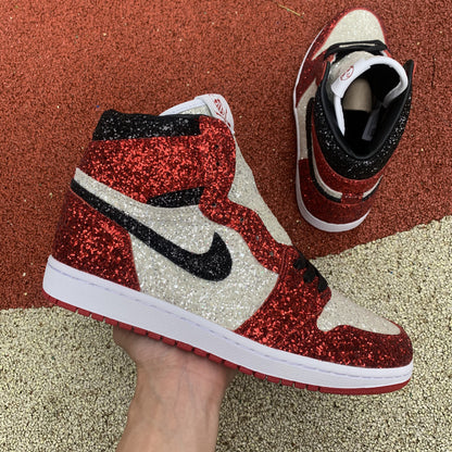 AJ1 High Glitter Red