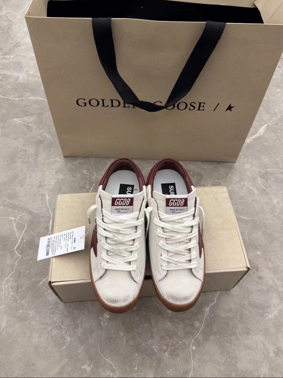 GDGS Superstar Red White Gum Sole