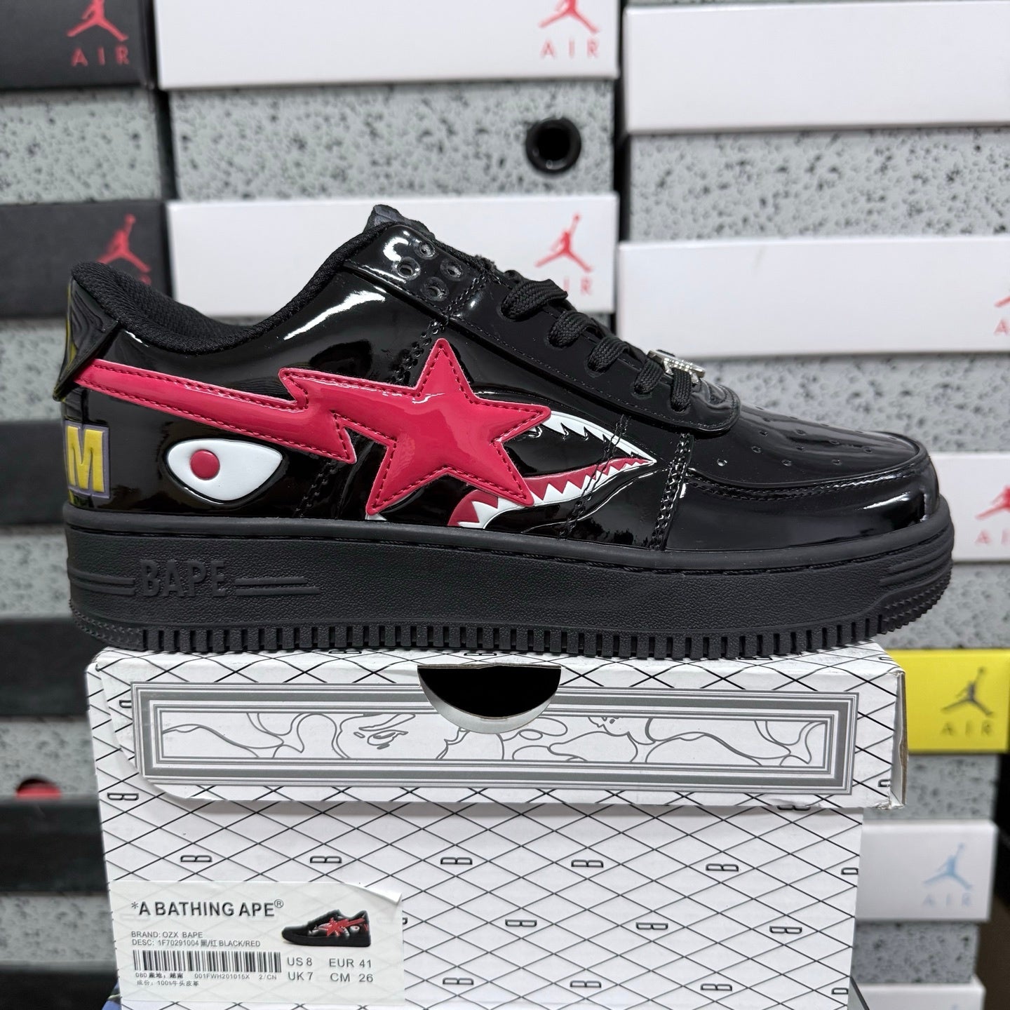 Bape STA Low Shark Face Black