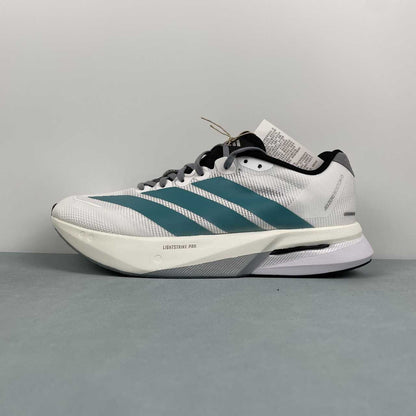 Adizero Boston 13 White Cyan Black