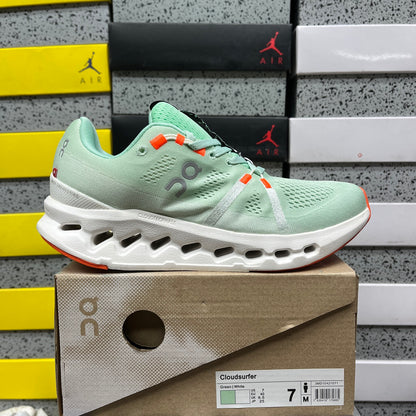 On Cloudsurfer Green White