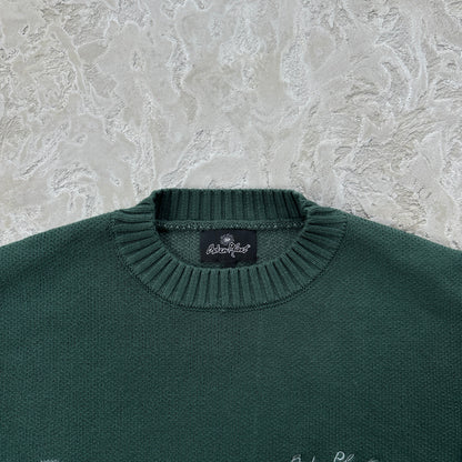 knit sweater-forest green