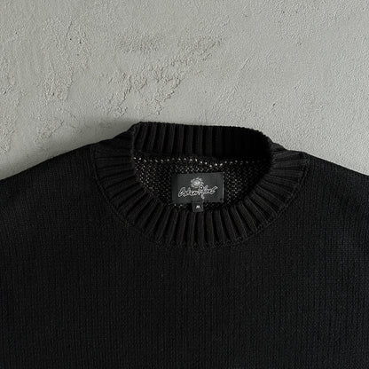 knit sweater-bone black