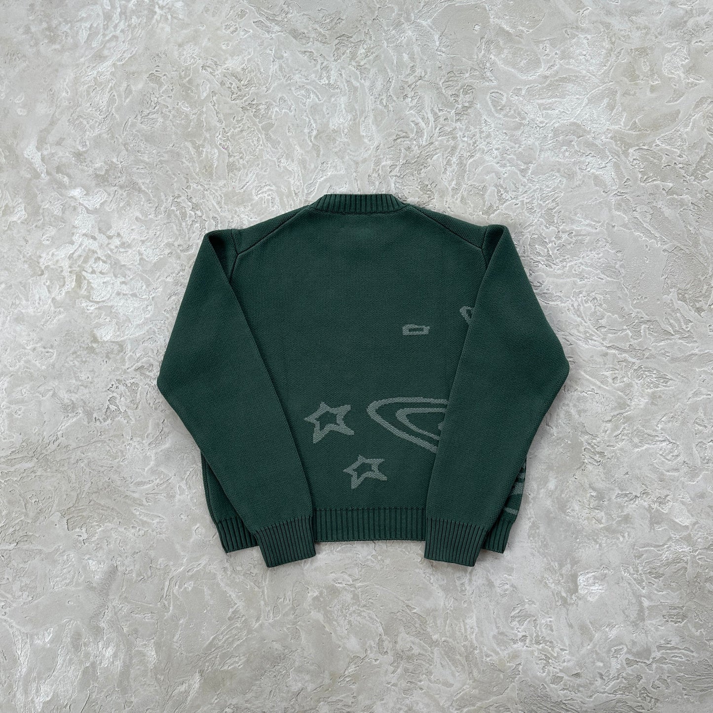 knit sweater-forest green