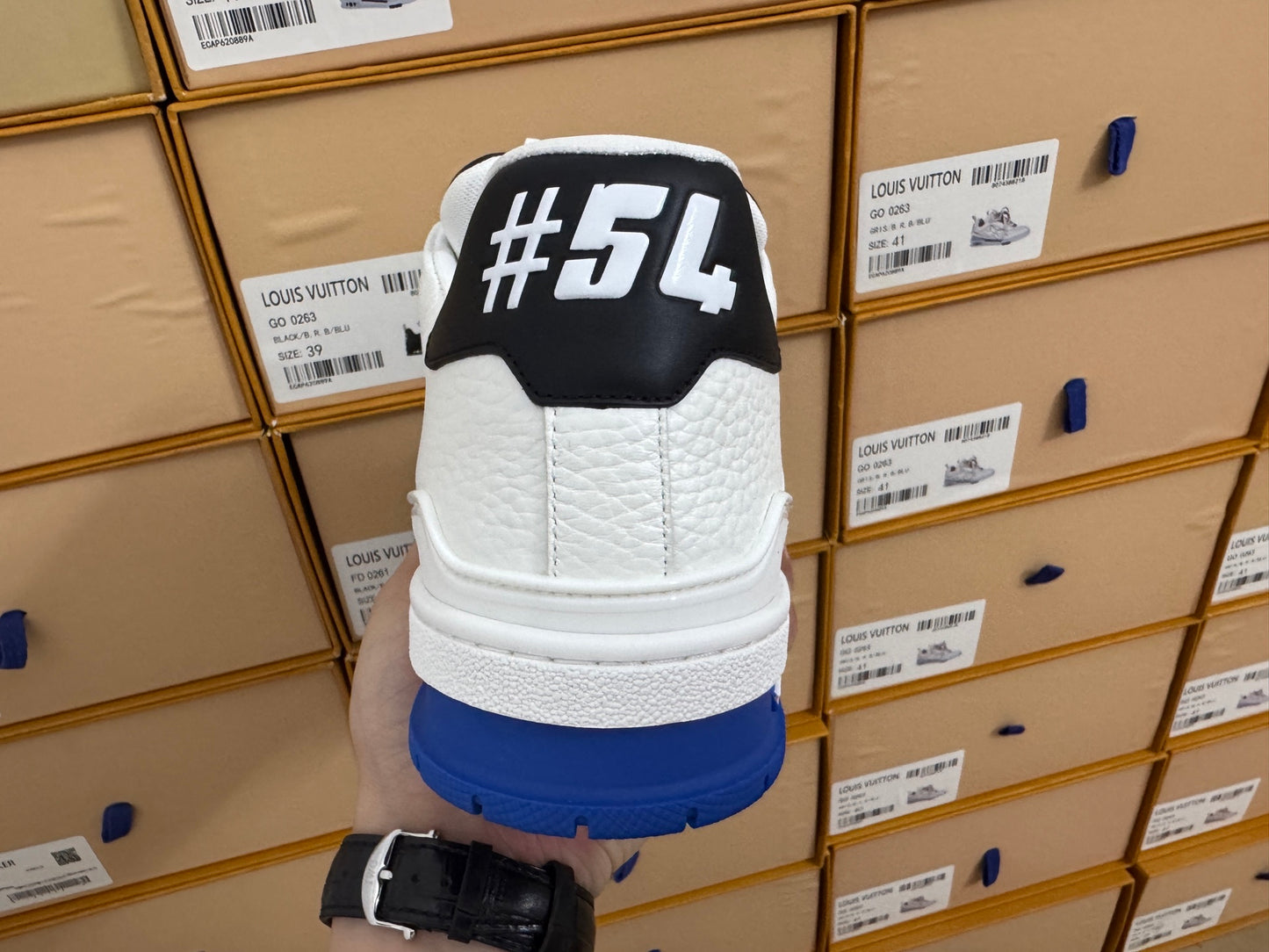 Trainer White and Blue