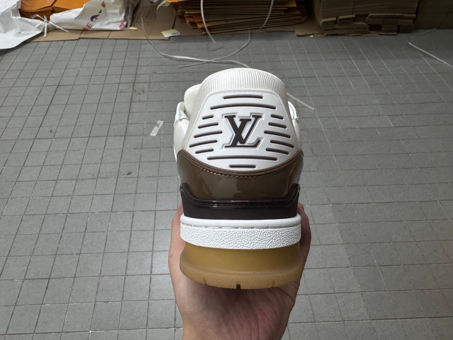Trainer White and Brown