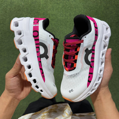 Cloudmonster White Dark Pink