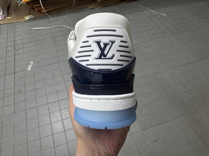 Trainer White and Navy Blue