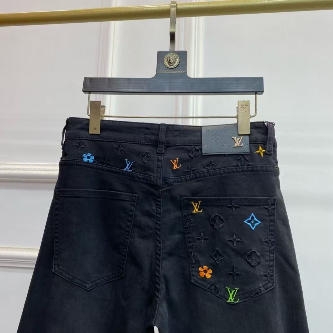 Calças Denim Black LV