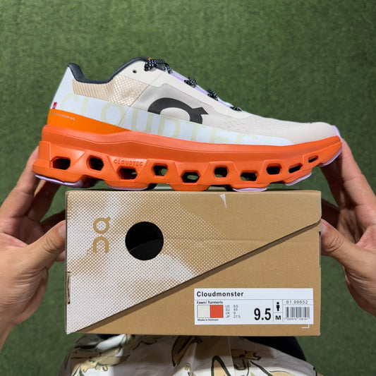 Cloudmonster White Orange