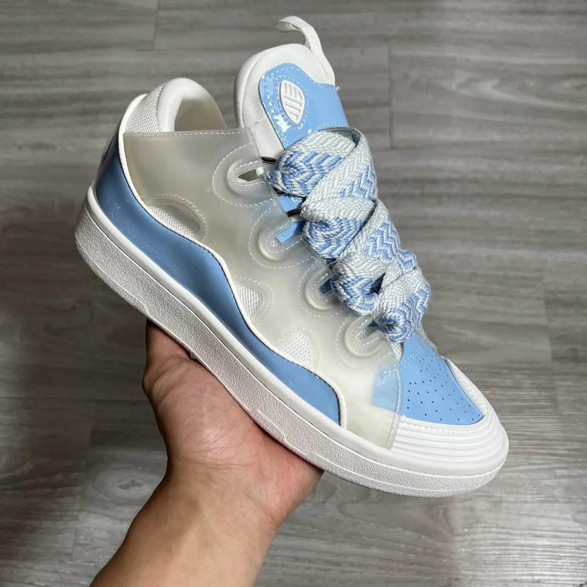 Curb Blue and White