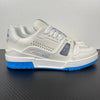 Trainer White and Blue Sole