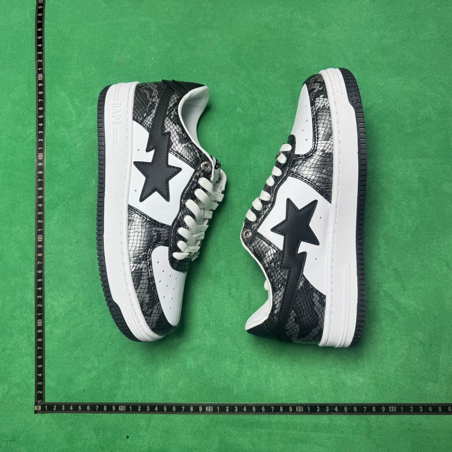 Bape STA Low Black Snakeskin