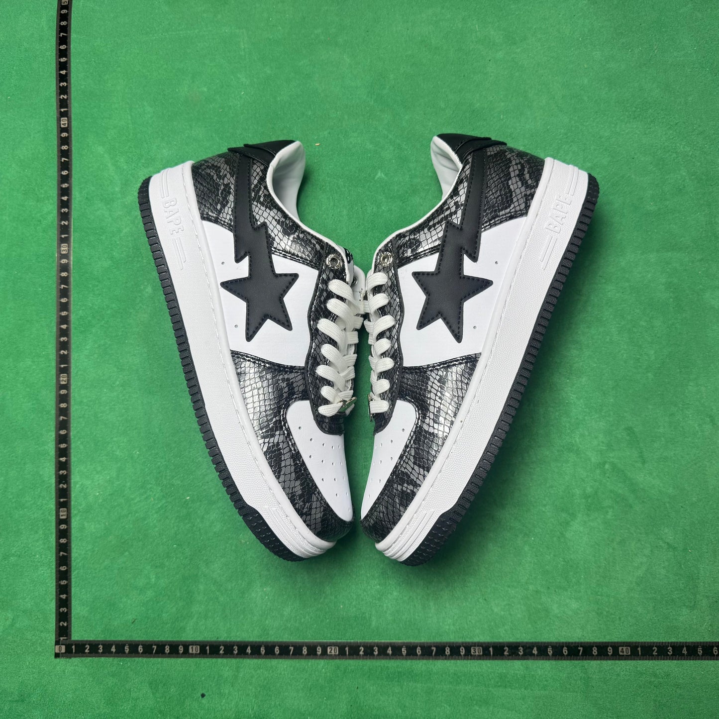 Bape STA Low Black Snakeskin