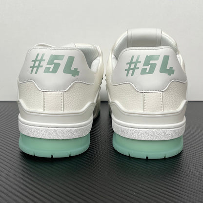 Trainer White and Mint Green