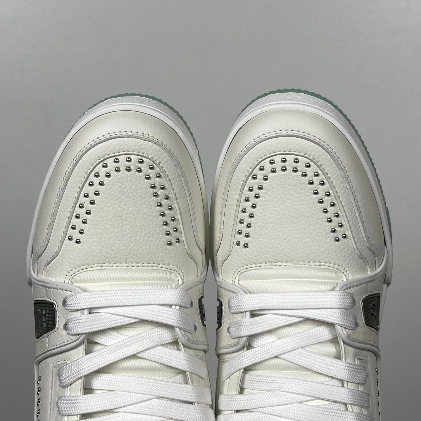 Trainer White and Mint Green