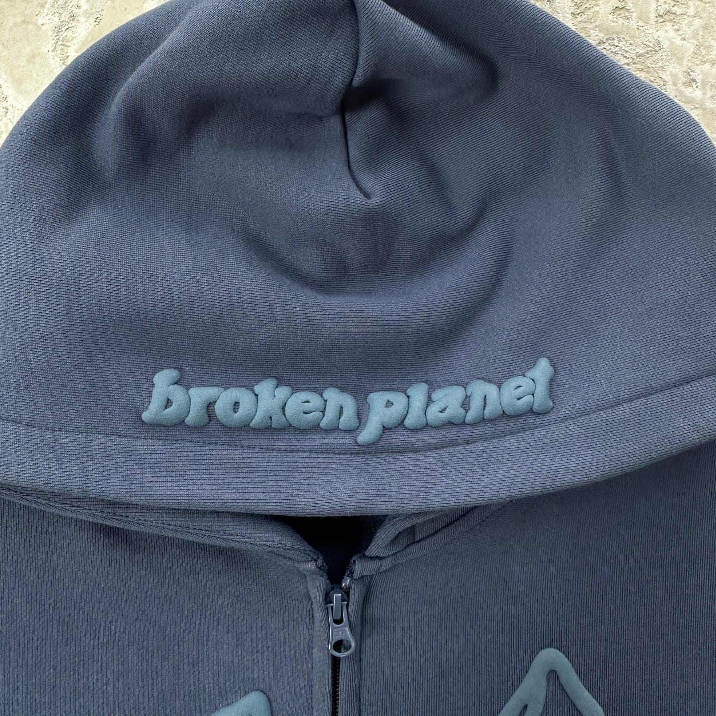 zip up hoodie -deep navy