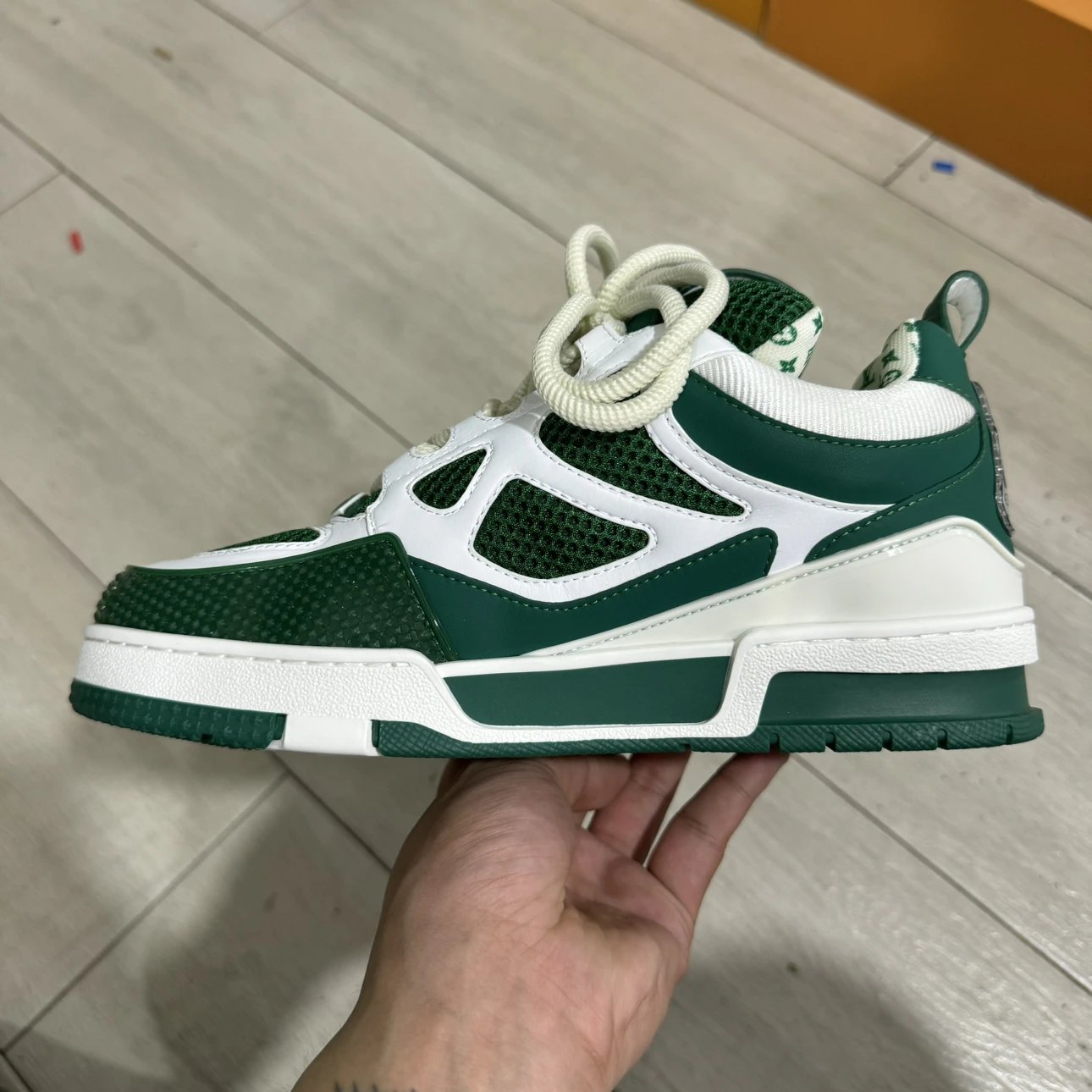 Aware Skate Green and White