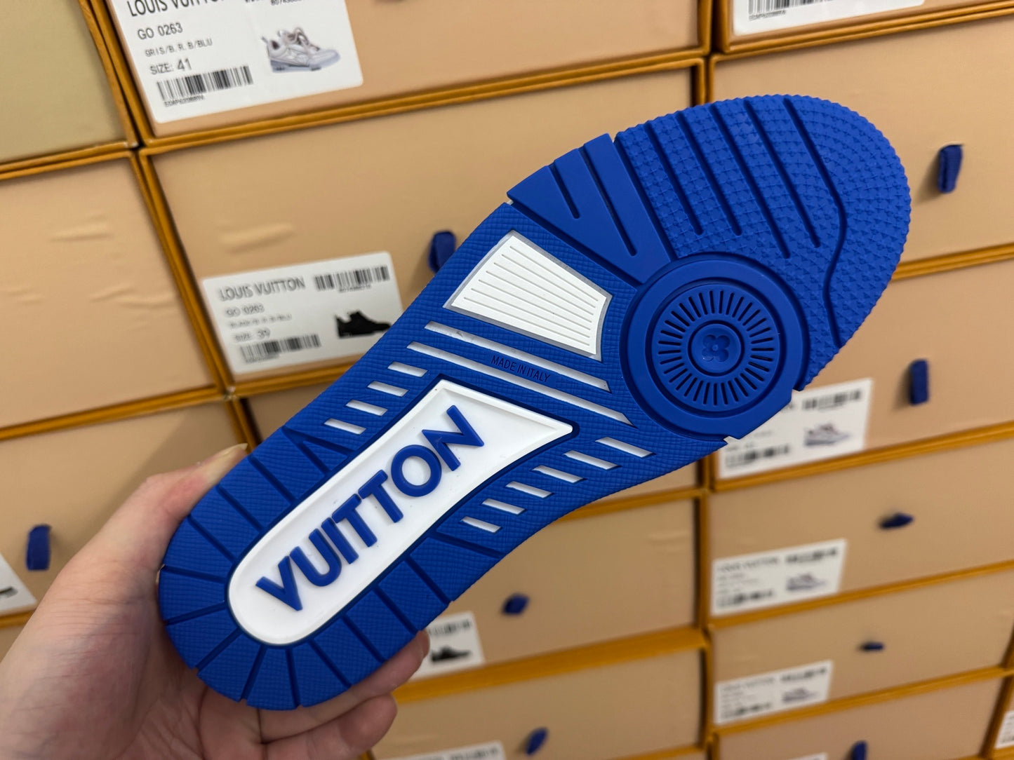 Trainer White and Blue