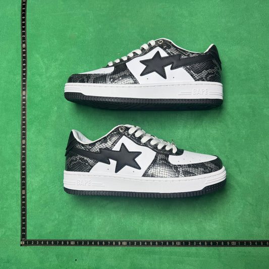 Bape STA Low Black Snakeskin