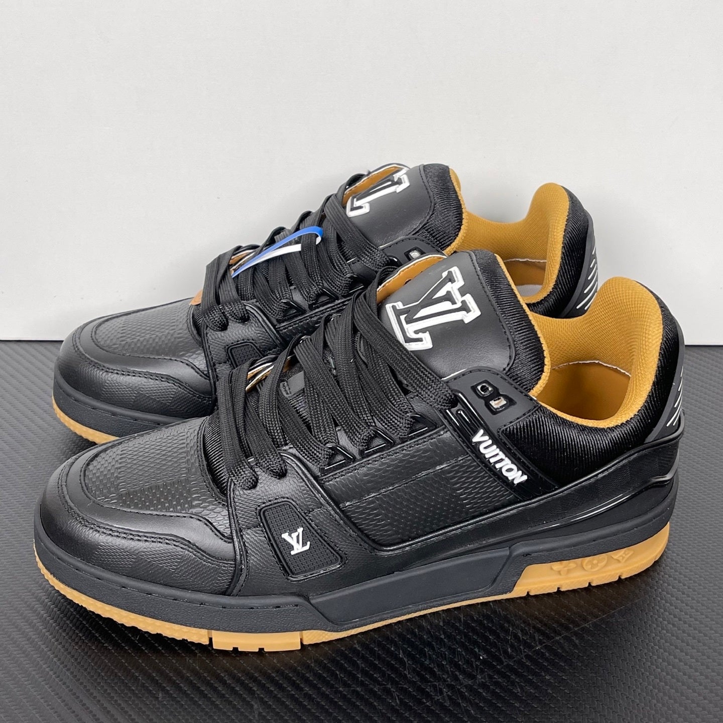 Trainer Black and Brown Sole