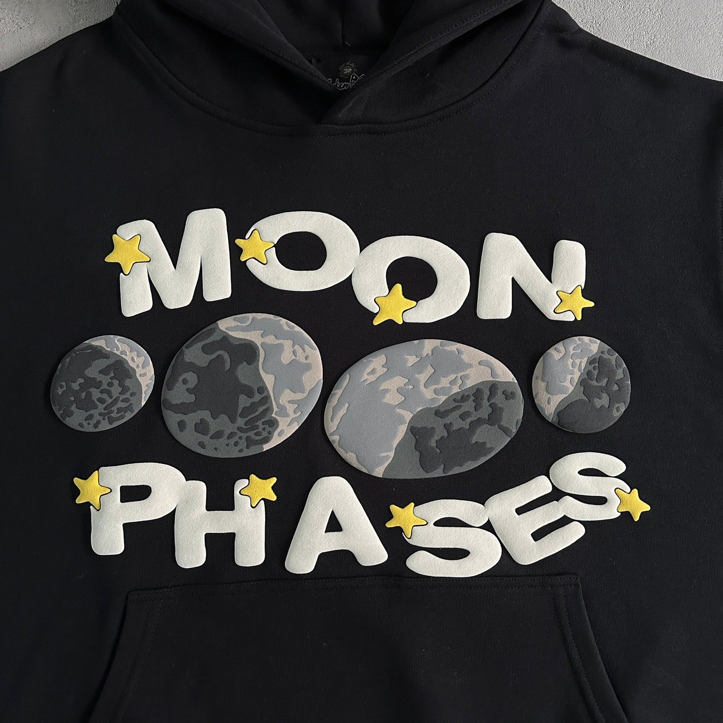 moon phases hoodie-black