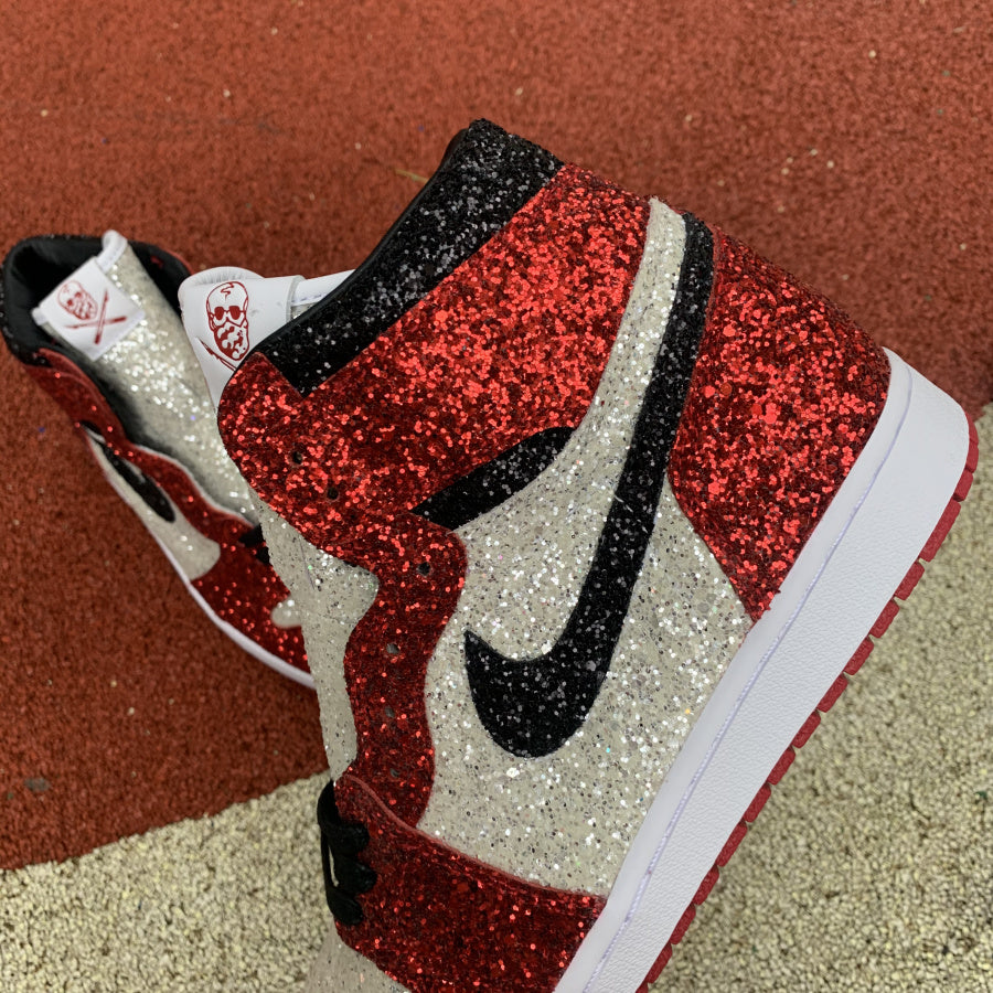 AJ1 High Glitter Red
