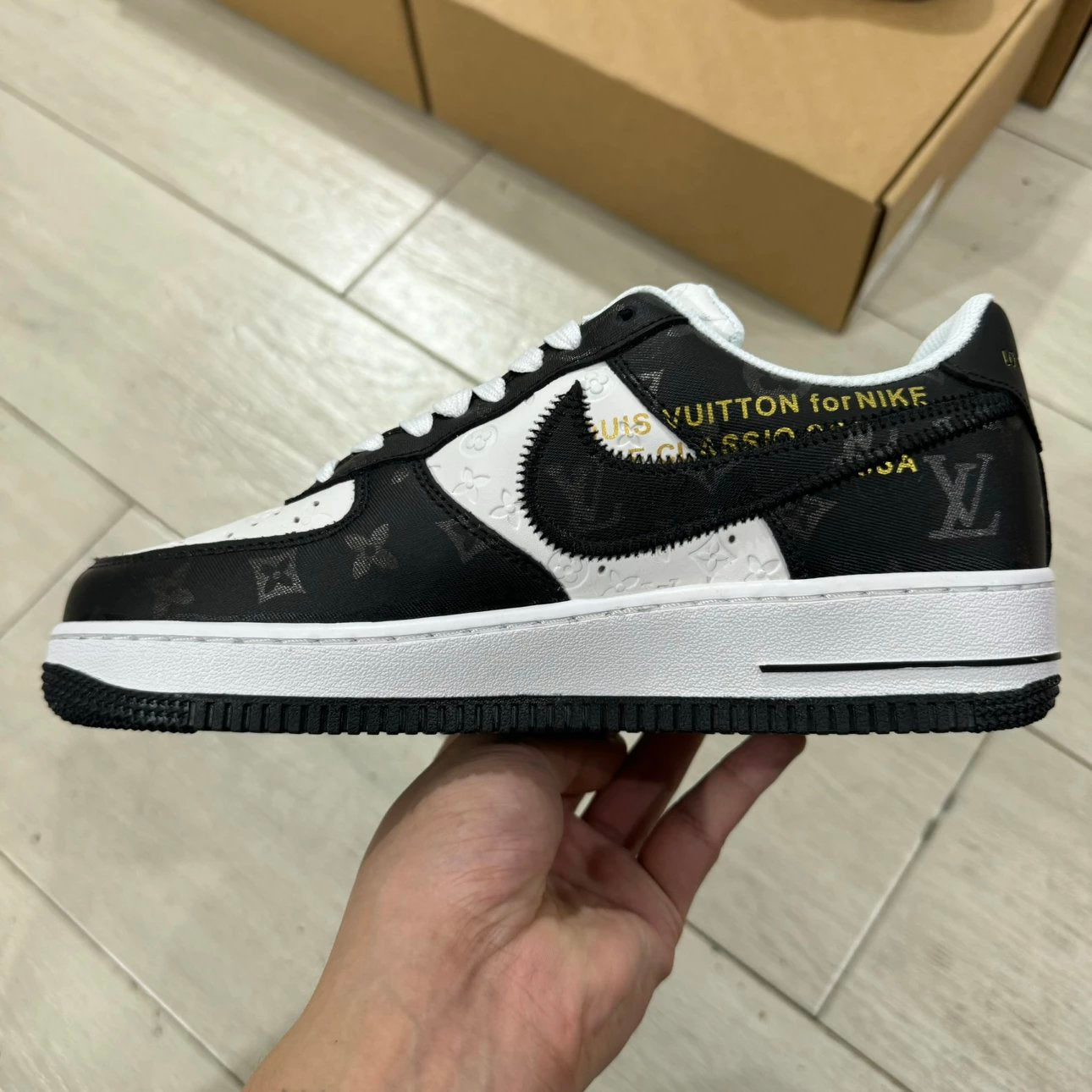 AF1 x LV Black