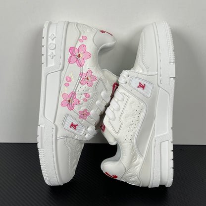 Trainer White and Pink Flowers