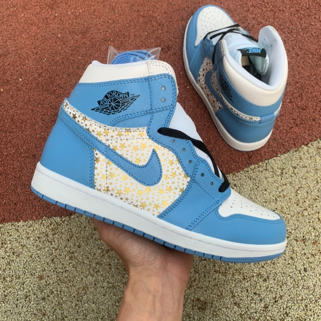 AJ1 High North Carolina Blue Star