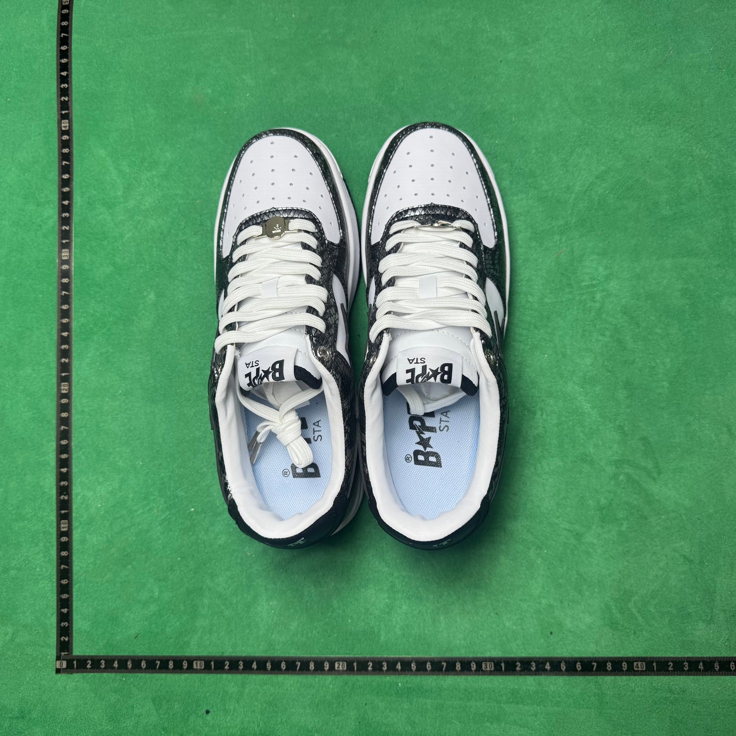 Bape STA Low Black Snakeskin