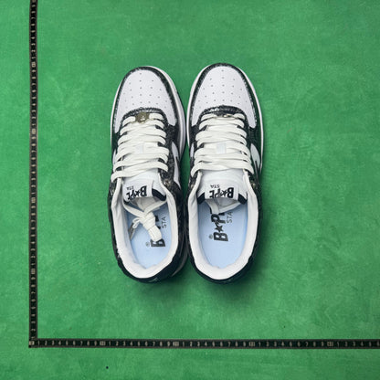 Bape STA Low Black Snakeskin