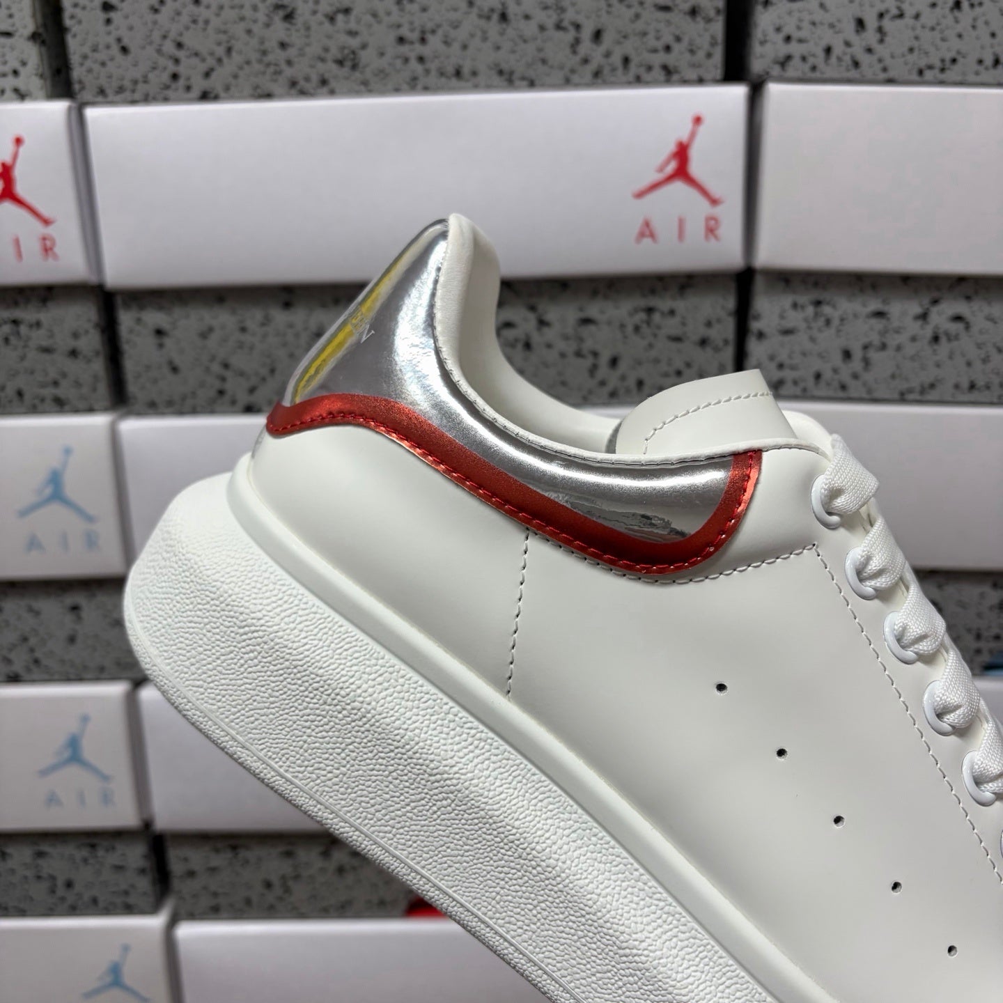 Alexander McQueen Silver & Red