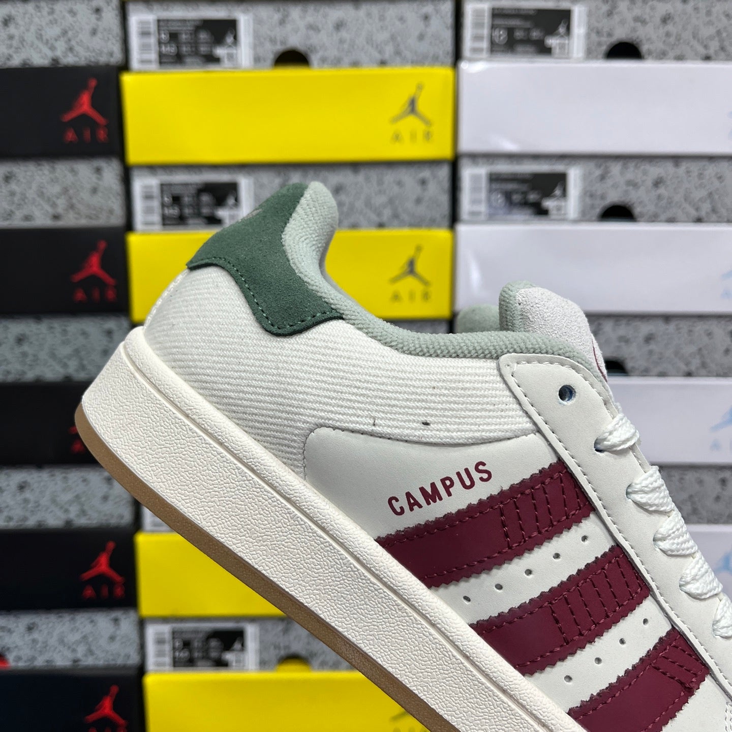 Campus White Burgundy
