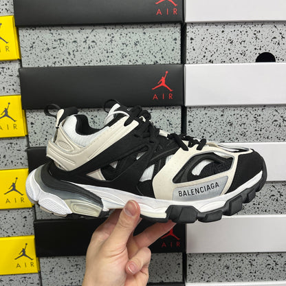 BLG Track Grey Black and White Mesh and Suede Like Fabric
