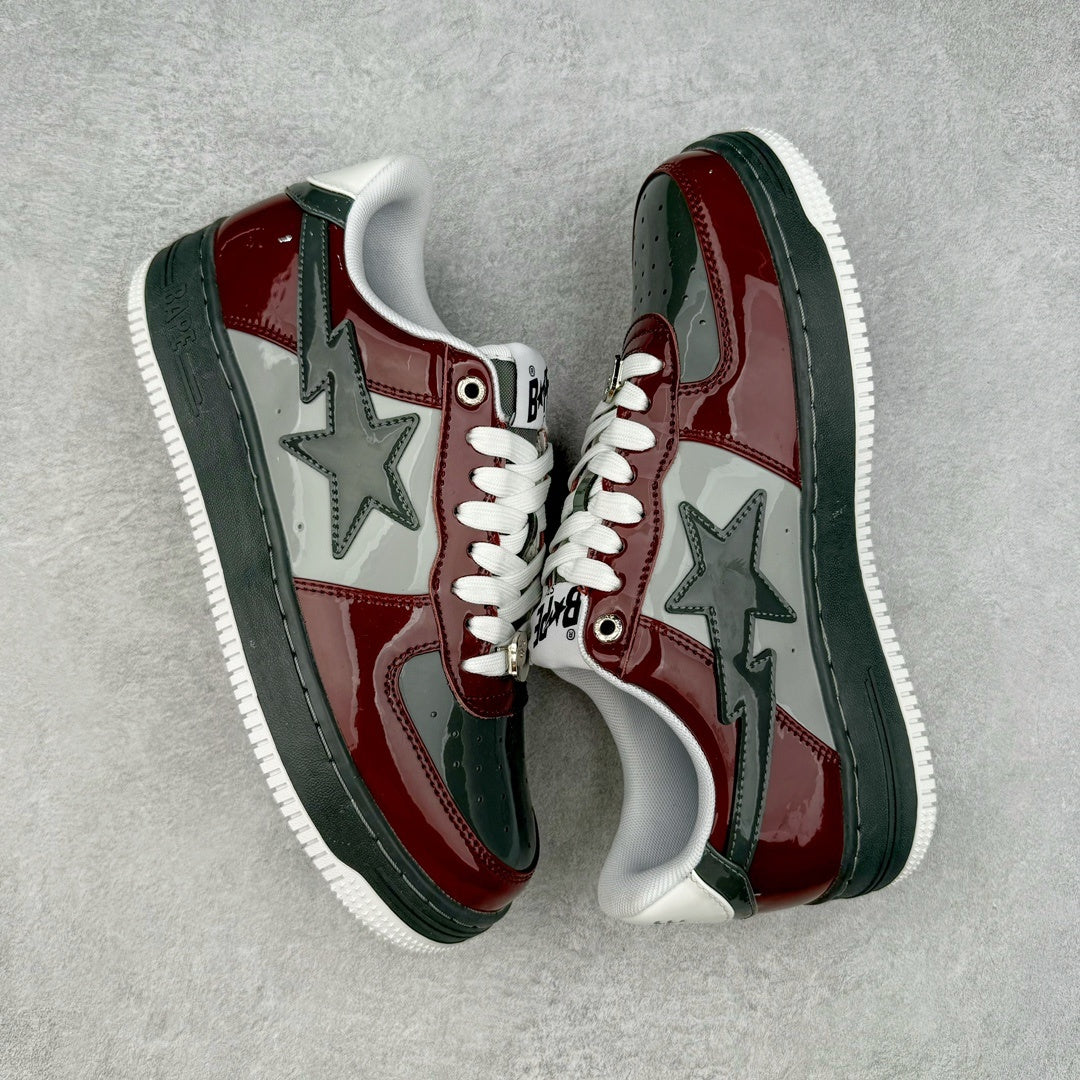 Bape STA Low Burgundy/Grey