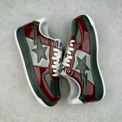 Bape STA Low Burgundy/Grey