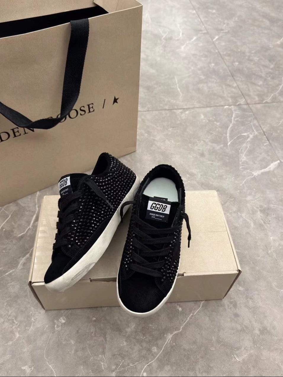 GDGS Superstar Black Diamond White Sole