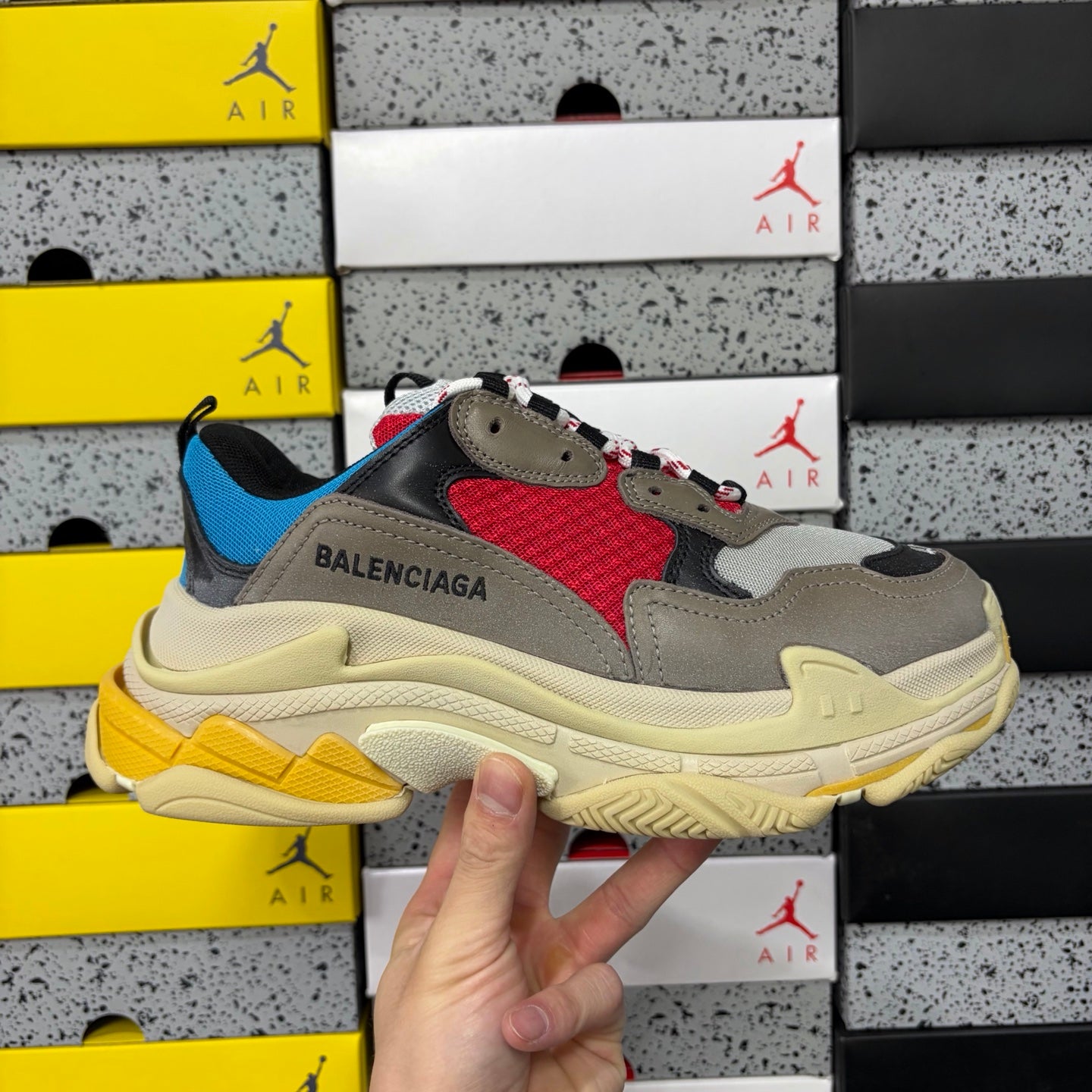 BLG Triple S Beige/Red/Borwn/Blue