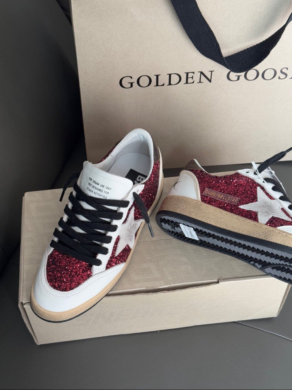 GDGS Ballstar Wine Shine White Black Laces