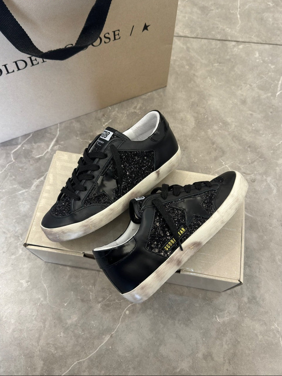 GDGS Superstar Black 2 Tones Lether Diamond