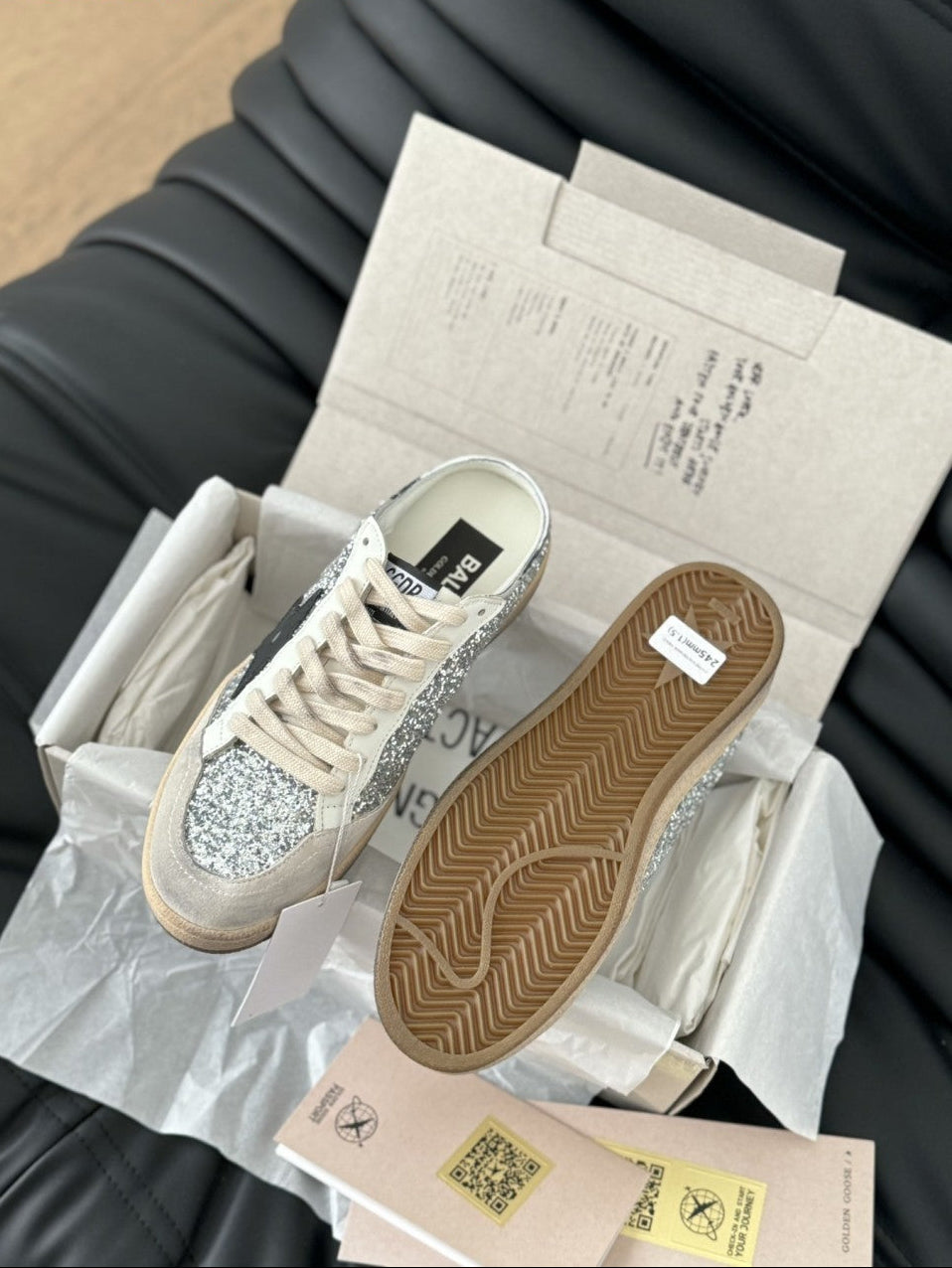 GDGS Super-Star Sabot Body ShIne Silver Gum Sole