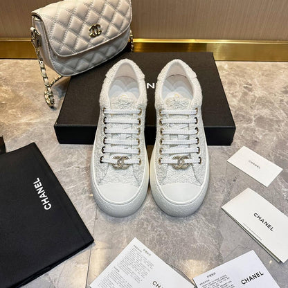 Chanel Tweed CC White