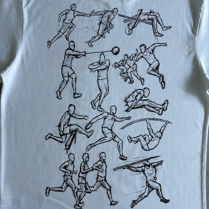 Sports short sleeves -White