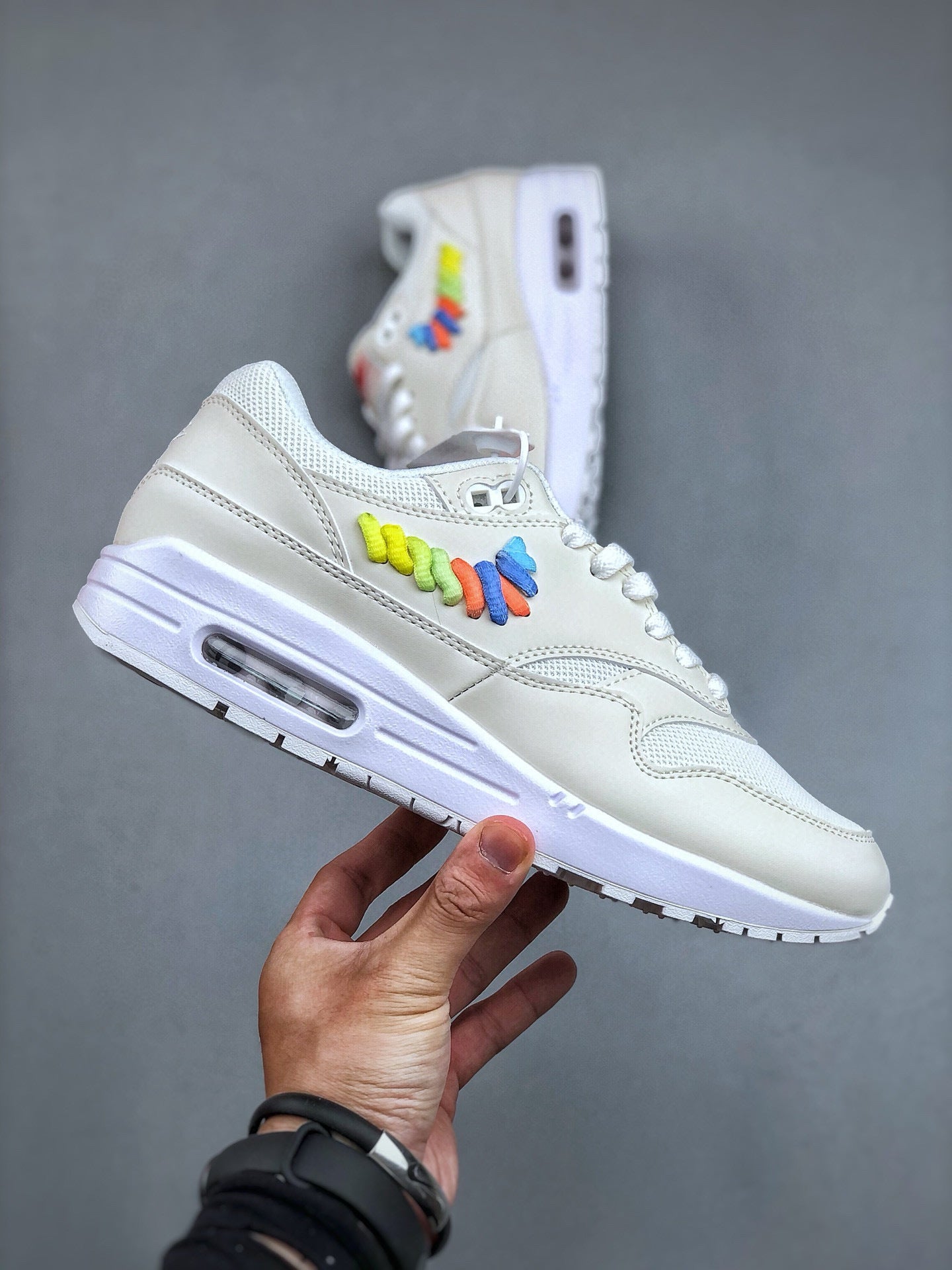 Air Max 1 Rainbow Lace Swoosh