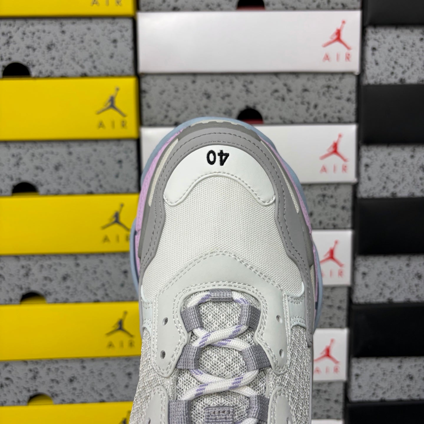 BLG Triple S White/Grey/Pink/Blue